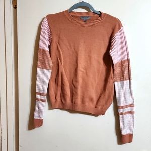 Cable Stitch Color Block Sweater